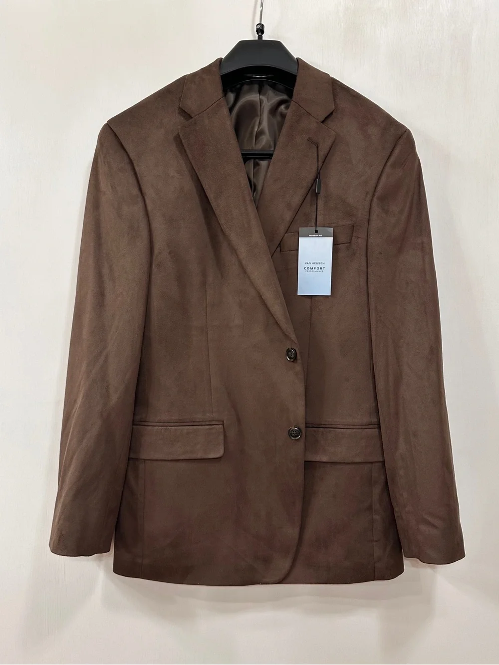 NWT Van Heusen Men's 40S Blazer Faux Suede Comfort Sport Coat Suit $200